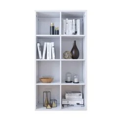 Be Basic Bokhylla/skänk Vit 66x30x130 Cm Spånskiva