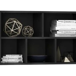 Be Basic Bokhylla/skänk Betong 50x25x80 Cm Spånskiva -Chilli shop bokhyllaskank svart 50x25x80 cm spanskiva svart 4193139