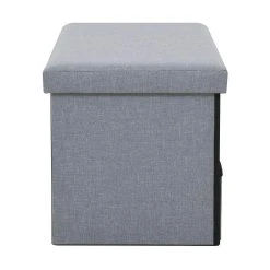 Be Basic Hopfällbar Förvaringsbänk Blå 76x38x38 Cm Konstlinne -Chilli shop forvaringsbank hopfallbar konstlinne 76x38x38 cm ljusgra gra 4518132