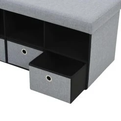 Be Basic Hopfällbar Förvaringsbänk Blå 76x38x38 Cm Konstlinne -Chilli shop forvaringsbank hopfallbar konstlinne 76x38x38 cm ljusgra gra 4518136