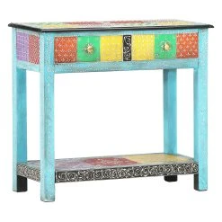 Be Basic Handmålad Skänk 80x35x75 Cm Massivt Mangoträ