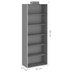 Be Basic Hängande Garderobsförvaring 2 St Med 6 Fack Tyg -Chilli shop hangande garderobsforvaring 2 st med 6 fack tyg gra 4106624