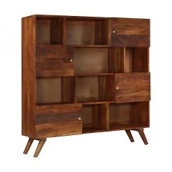 Be Basic Högskåp Massivt återvunnet Trä 150x40x152 Cm