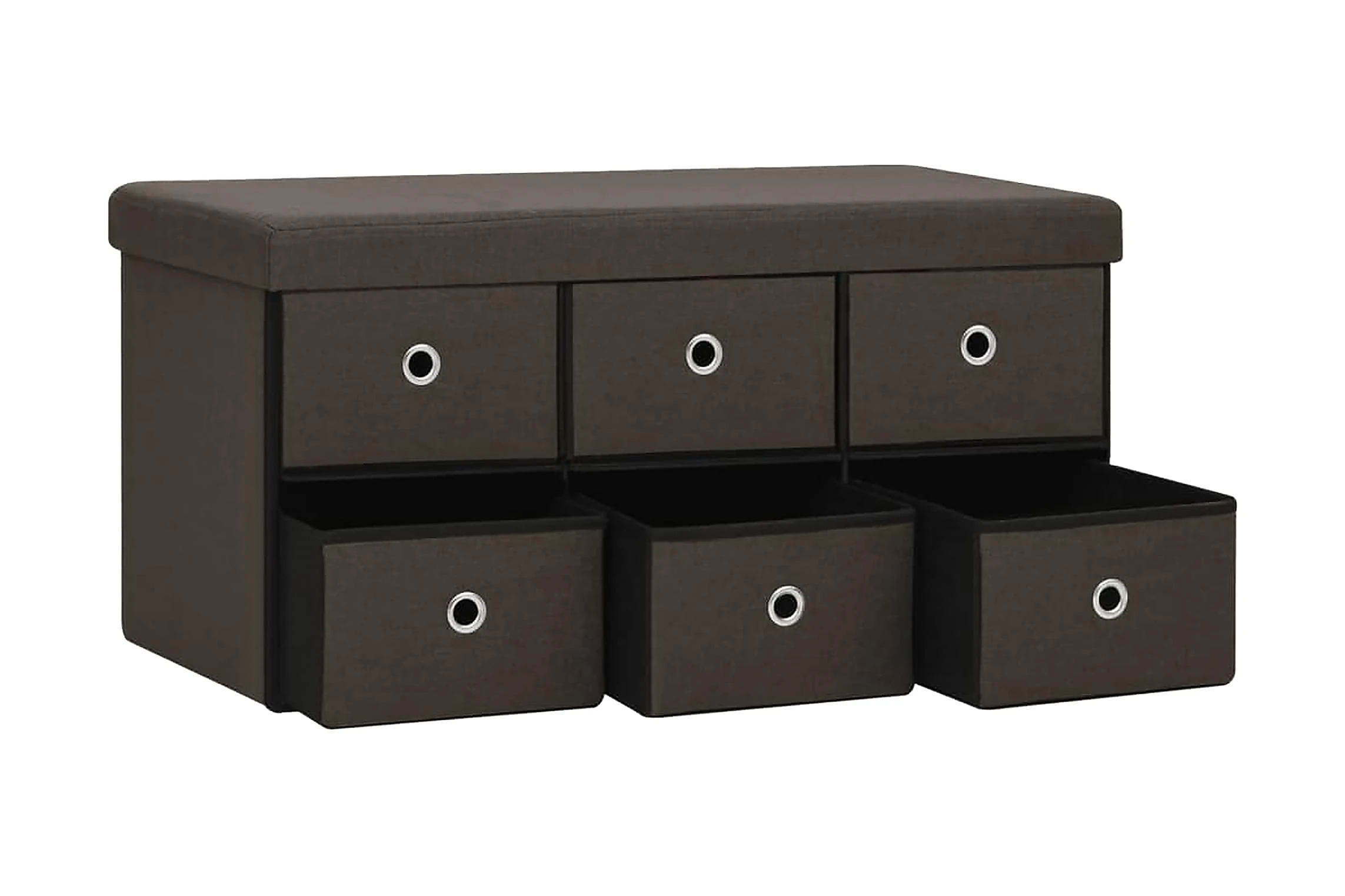 Be Basic Hopfällbar Förvaringsbänk Blå 76x38x38 Cm Konstlinne 4 Be Basic Hopfällbar Förvaringsbänk Blå 76x38x38 Cm Konstlinne - Bild 4