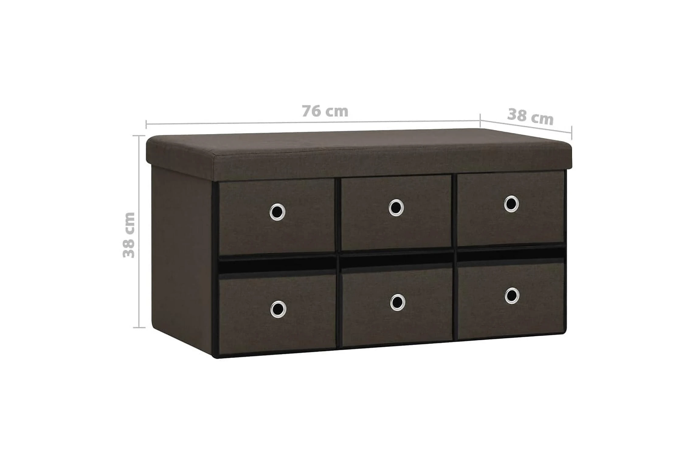 Be Basic Hopfällbar Förvaringsbänk Blå 76x38x38 Cm Konstlinne 10 Be Basic Hopfällbar Förvaringsbänk Blå 76x38x38 Cm Konstlinne - Bild 10