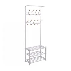 Be Basic Klädhängare Med Skohylla 68x32x182,5 Cm Svart