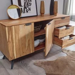 Wohnling Sideboard Clanton 45x145 Cm -Chilli shop sideboard clanton 45x145 cm brun 3605756