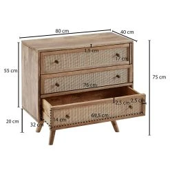 Wohnling Sideboard Clanton 80x40 Cm -Chilli shop sideboard clanton 80x40 cm brun 2770961
