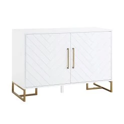 CosmoLiving Sideboard Herringbone 122x48 Cm Vit