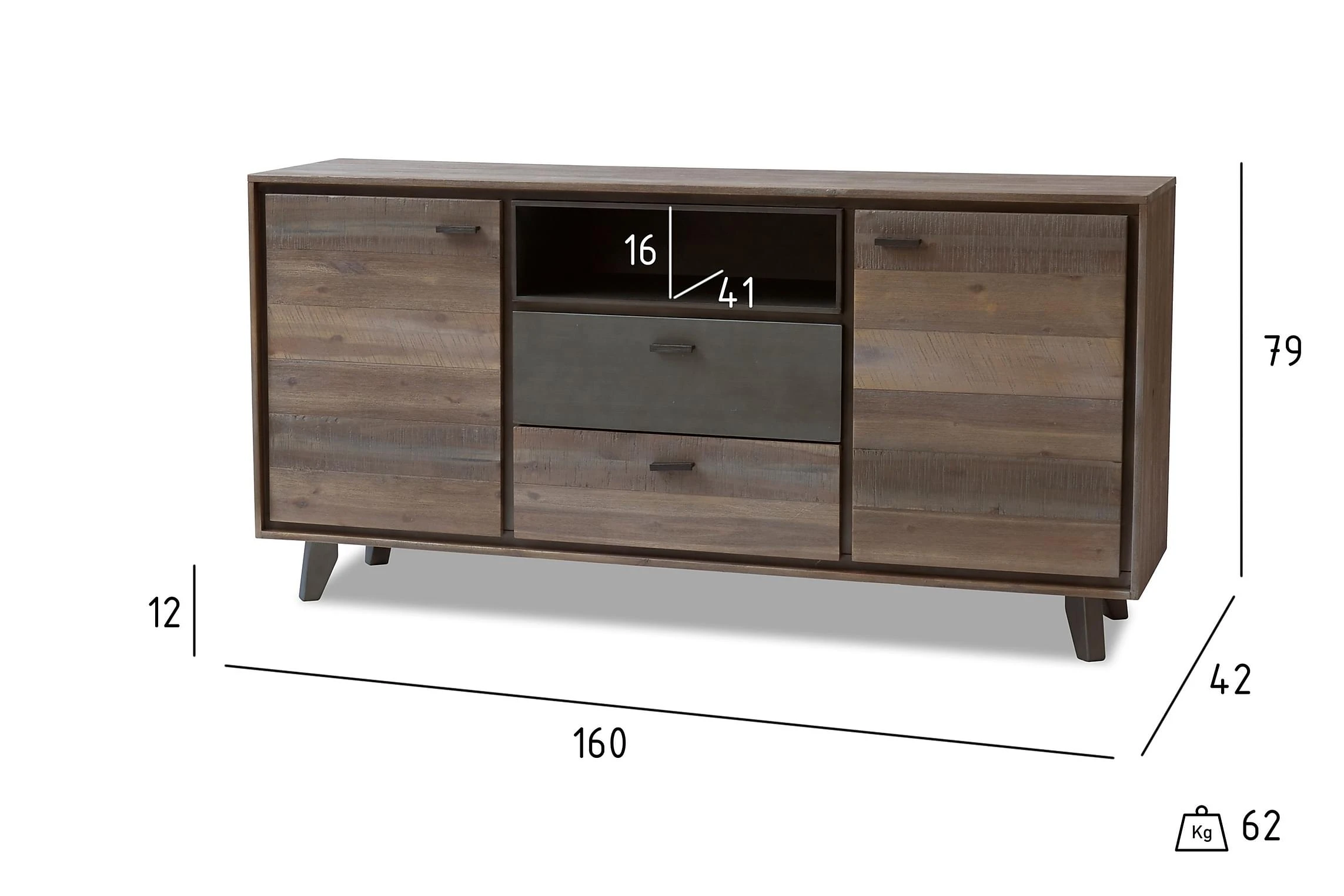 All Authentic Sideboard Periana 160 Cm 9 All Authentic Sideboard Periana 160 Cm - Bild 9