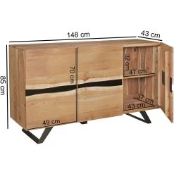 Wohnling Sideboard Stammler 148x43 Cm -Chilli shop sideboard stammler 148x43 cm tranatur 3053377