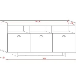 Sideboard Swarup 40x155 Cm -Chilli shop sideboard swarup 40x155 cm vit 4199512