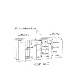 Sideboard Tournel 90x213 Cm -Chilli shop sideboard tournel 90x213 cm brungra 4195738