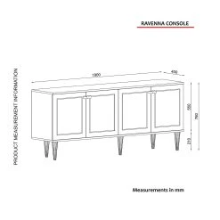 Sidobord Komatz 180 Cm -Chilli shop sidobord komatz 180 cm vitguldsvart 1715979