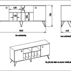 Sidobord Loddington 180 Cm -Chilli shop sidobord loddington 180 cm valnotsvart 3020014