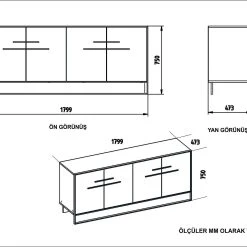 Sidobord Sahriya 180 Cm -Chilli shop sidobord sahriya 180 cm guldsvart 1715930