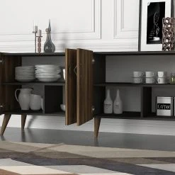 Sidobord Vallow 184 Cm -Chilli shop sidobord vallow 184 cm valnotantracit 3602325