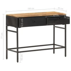 Be Basic Skänk 100x35x77 Cm Massivt Grovt Mangoträ -Chilli shop skank 100x35x77 cm massivt grovt mangotra svart 3604525