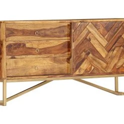 Be Basic Skänk 118x30x60 Cm Massivt Sheshamträ