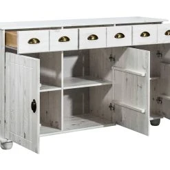 Be Basic Skänk 134x39x79,5 Cm Massiv Furu -Chilli shop skank 134x39x795 cm massiv furu vit 3229987