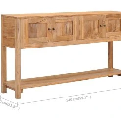 Be Basic Skänk 140x30x75 Cm Massiv Teak -Chilli shop skank 140x30x75 cm massiv teak brun 4890450