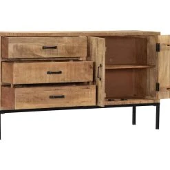 Be Basic Skänk 140x35x75 Cm Massivt Mangoträ -Chilli shop skank 140x35x75 cm massivt mangotra brun 2053226