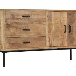 Be Basic Skänk 140x35x75 Cm Massivt Mangoträ -Chilli shop skank 140x35x75 cm massivt mangotra brun 2053229