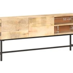 Be Basic Skänk 145x30x60 Cm Massivt Mangoträ -Chilli shop skank 145x30x60 cm massivt mangotra brun 3494897