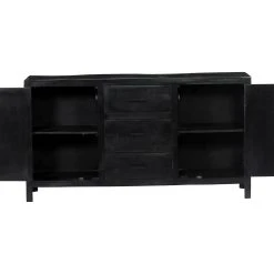 Be Basic Skänk 147x40x80 Cm Svart Massivt Mangoträ -Chilli shop skank 147x40x80 cm svart massivt mangotra svart 3233897