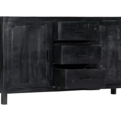 Be Basic Skänk 147x40x80 Cm Svart Massivt Mangoträ -Chilli shop skank 147x40x80 cm svart massivt mangotra svart 3233898