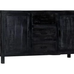 Be Basic Skänk 147x40x80 Cm Svart Massivt Mangoträ -Chilli shop skank 147x40x80 cm svart massivt mangotra svart 3233901