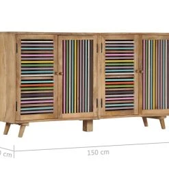 Be Basic Skänk 150x30x75 Cm Massivt Mangoträ -Chilli shop skank 150x30x75 cm massivt mangotra brun 4937623