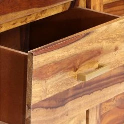 Be Basic Skänk 200x40x80 Cm Massivt Sheshamträ