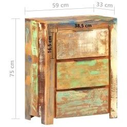 Be Basic Skänk 59x33x75 Cm Massivt återvunnet Trä -Chilli shop skank 59x33x75 cm massivt atervunnet tra flerfargad 4890805