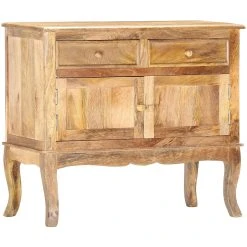 Be Basic Skänk Grå 80x35x70 Cm Massivt Mangoträ -Chilli shop skank 80x35x70 cm massivt mangotra brun 4930762