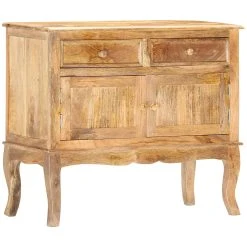 Be Basic Skänk Grå 80x35x70 Cm Massivt Mangoträ -Chilli shop skank 80x35x70 cm massivt mangotra brun 4930766