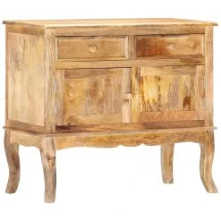 Be Basic Skänk Grå 80x35x70 Cm Massivt Mangoträ -Chilli shop skank 80x35x70 cm massivt mangotra brun 4930767