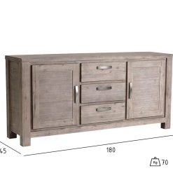 Heath & Moor Skänk Arktis 180 Cm 3 Dörrar -Chilli shop skank arktis 180 cm 3 dorrar akaciabrun 1343704