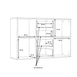 Skänk Barnitz 34x123 Cm -Chilli shop skank barnitz 34x123 cm brunvit 4193755