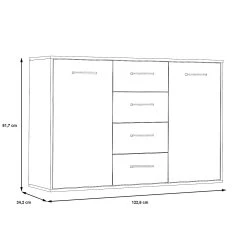 Skänk Barnitz 34x123 Cm -Chilli shop skank barnitz 34x123 cm gra 4193743