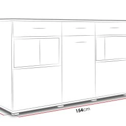 Skänk Blues 154x40x86 Cm -Chilli shop skank blues 154x40x86 cm beigegra 3753890