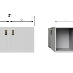VTwonen Skänk Braelyn 81x41 Cm 2 Dörrar -Chilli shop skank braelyn 81x41 cm 2 dorrar gra tall 3752957