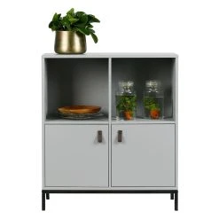 VTwonen Skänk Braelyn 81x81 Cm 2 Dörrar -Chilli shop skank braelyn 81x81 cm 2 dorrar gra tall 3504108