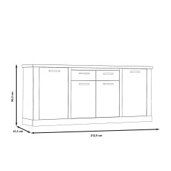 Skänk Breage 41x213 Cm -Chilli shop skank breage 41x213 cm brunvit 3743990
