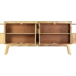 Be Basic Skänk Brun Och Svart 160x30x80 Cm Massivt Grovt Mangoträ -Chilli shop skank brun och svart 160x30x80 cm massivt grovt mangotra brun 4192280