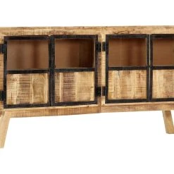 Be Basic Skänk Brun Och Svart 160x30x80 Cm Massivt Grovt Mangoträ -Chilli shop skank brun och svart 160x30x80 cm massivt grovt mangotra brun 4192282