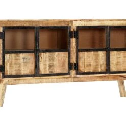 Be Basic Skänk Brun Och Svart 160x30x80 Cm Massivt Grovt Mangoträ -Chilli shop skank brun och svart 160x30x80 cm massivt grovt mangotra brun 4192283