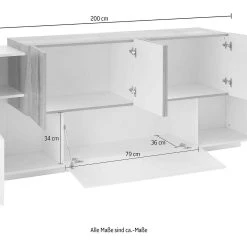 Skänk Coronew 200 Cm 7 Dörrar -Chilli shop skank coronew 200 cm 7 dorrar vitnatur 4465423