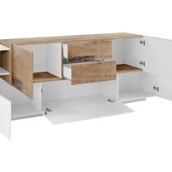 Skänk Coronew 220 Cm 5 Dörrar + 2 Lådor -Chilli shop skank coronew 220 cm 5 dorrar vitnatur 4892458