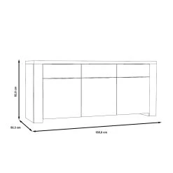 Skänk Dabo 50x188 Cm -Chilli shop skank dabo 50x188 cm brun 3053621
